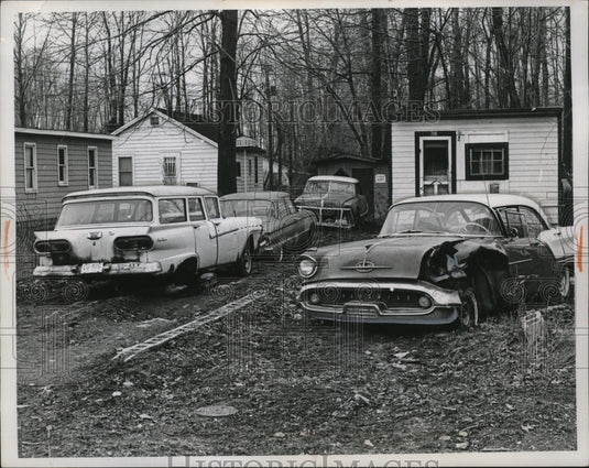 1966 Press Photo Auto Graveyards in Painesville Township, Ohio - nef53851