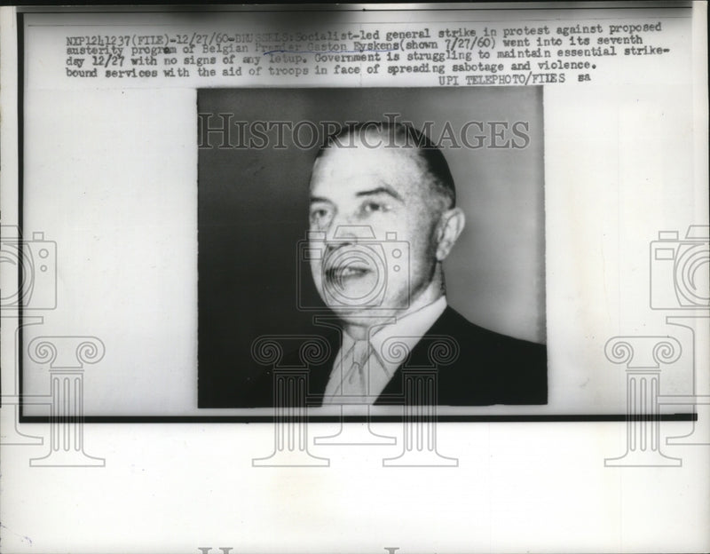 Load image into Gallery viewer, 1960 Press Photo Premier Gaston Eyskens of Belgium - nef53932
