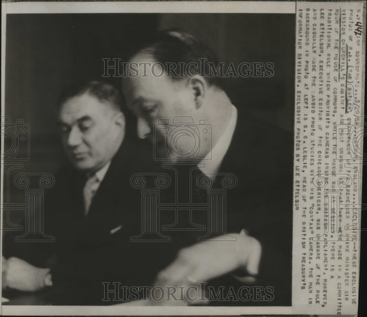 1954 Press Photo R.A. Rab Butler, Sir Winston Churchill at House of commons