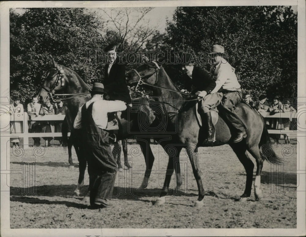 1936 Press Photo Gymkhana Pinehurst, North Carolina Horse Race Participants