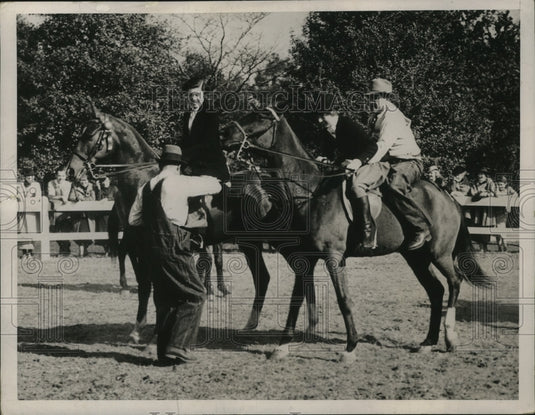 1936 Press Photo Gymkhana Pinehurst, North Carolina Horse Race Participants
