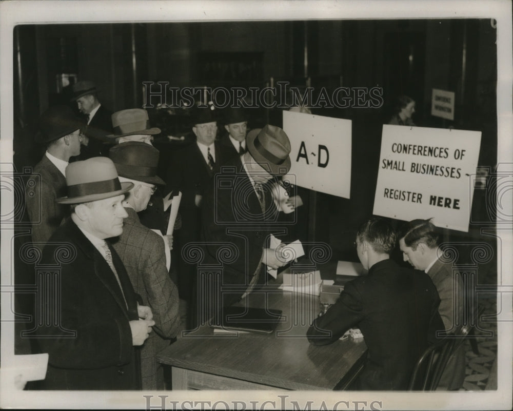 1938 Press Photo Conferences of Small Businesses in Washington, DC - nef54149