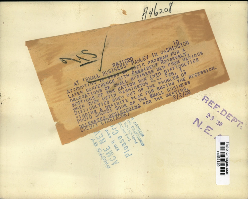 1938 Press Photo Conferences of Small Businesses in Washington, DC - nef54149