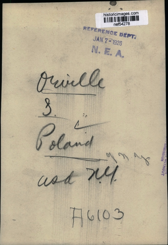 1926 Press Photo Orville S. Poland of New York - nef54278