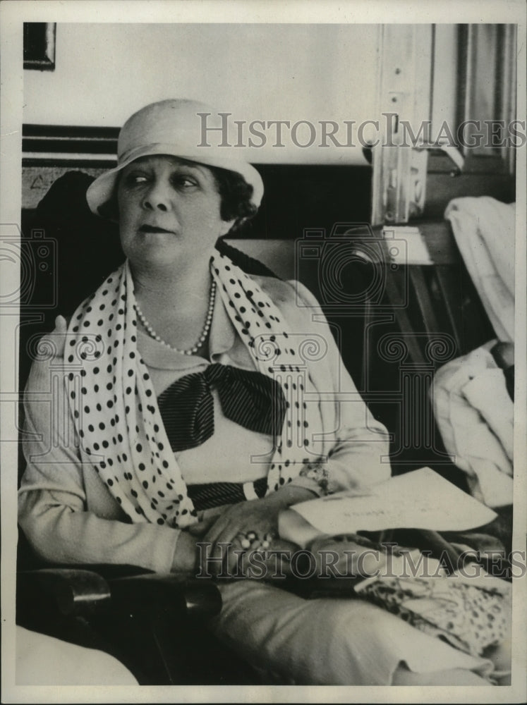 1933 Press Photo Mrs. Graham Fair Vanderbilt Aboard S.S. conte Grande, New York