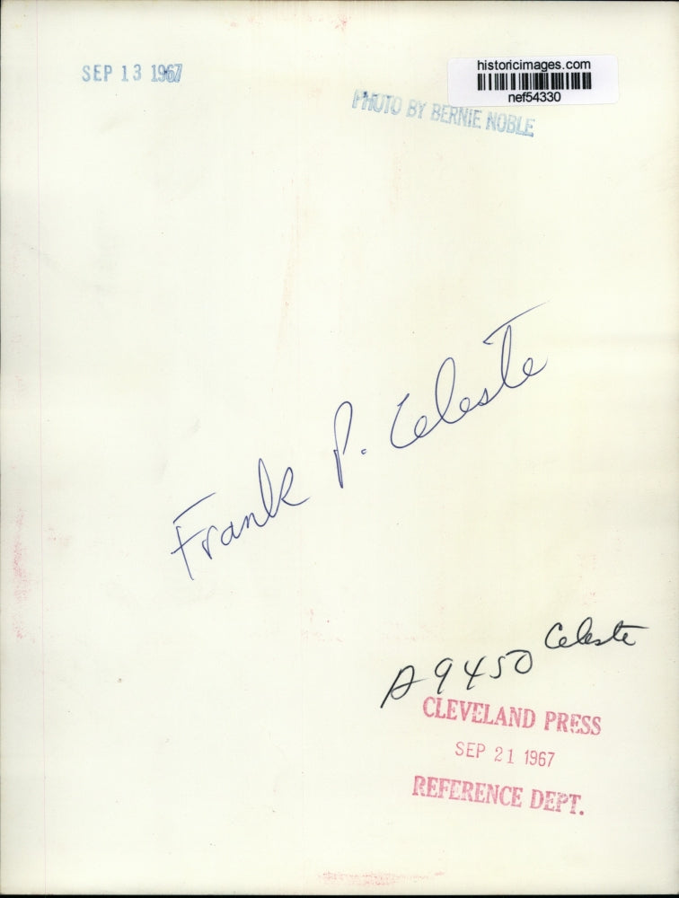 1967 Press Photo Frank P. Celeste, Ohio Governor - nef54330