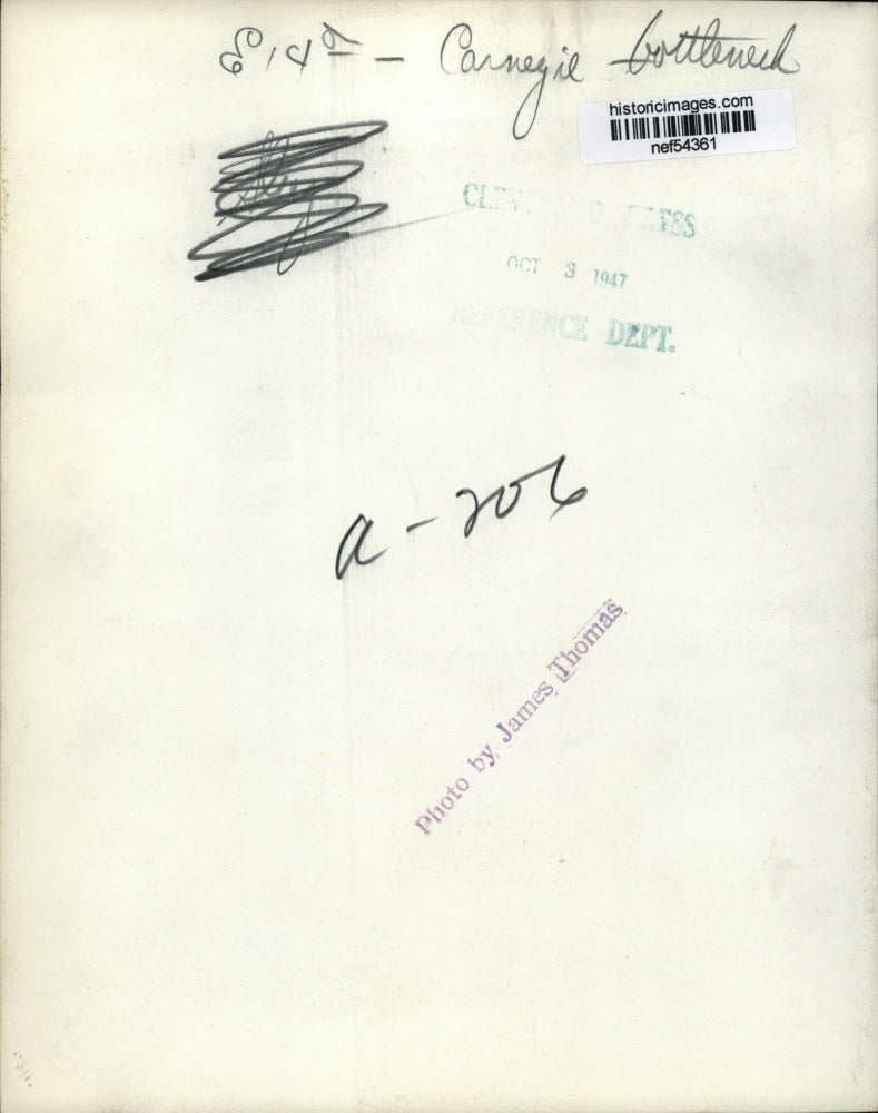 1947 Press Photo Carnegie Traffic Bottleneck, Ohio - nef54361