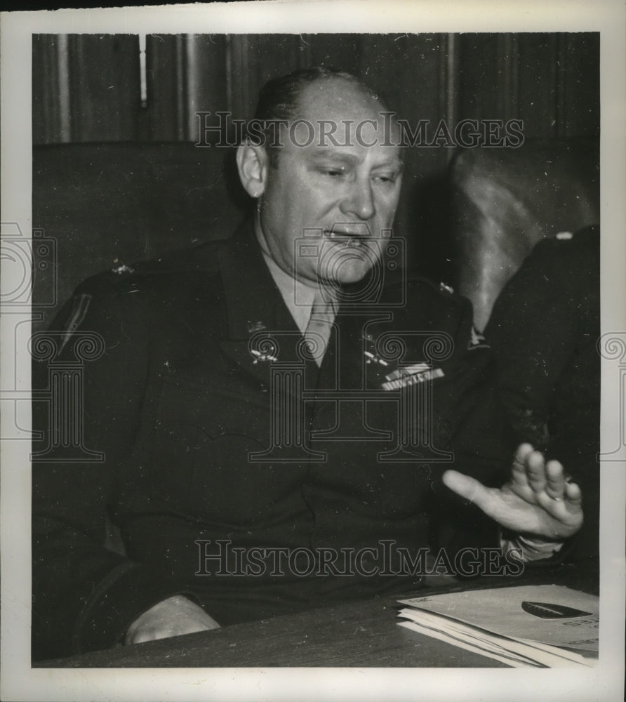 1947 Press Photo Dr. James R. Newman Warning Hesse, Germany of Death Penalty