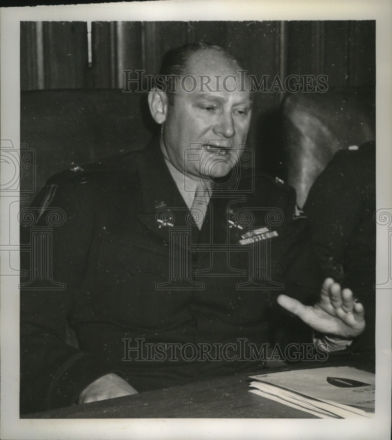 Load image into Gallery viewer, 1947 Press Photo Dr. James R. Newman Warning Hesse, Germany of Death Penalty
