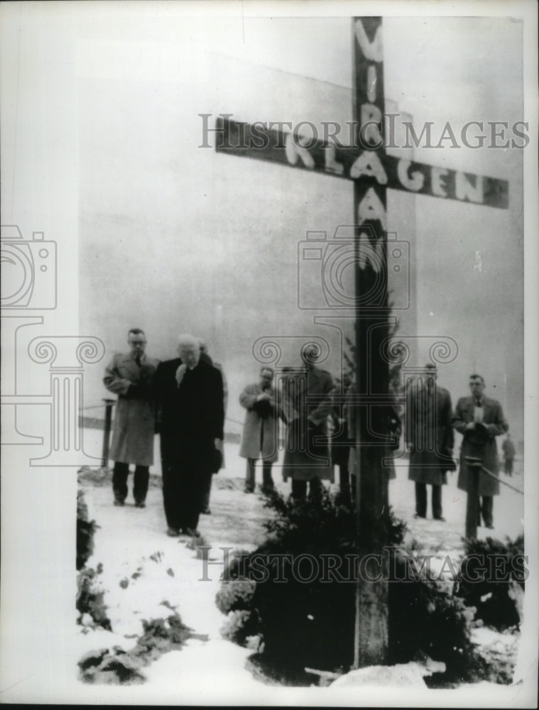 1963 Press Photo Francis Cardinal Spellman, James Polk in West Berlin, Germany