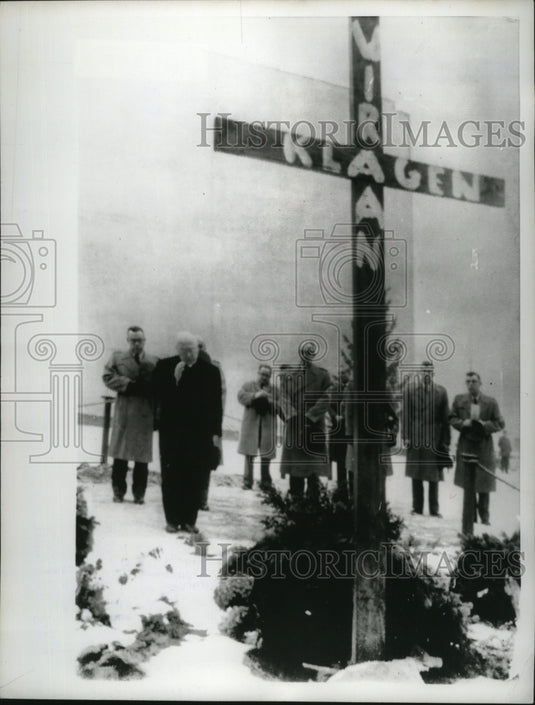 1963 Press Photo Francis Cardinal Spellman, James Polk in West Berlin, Germany