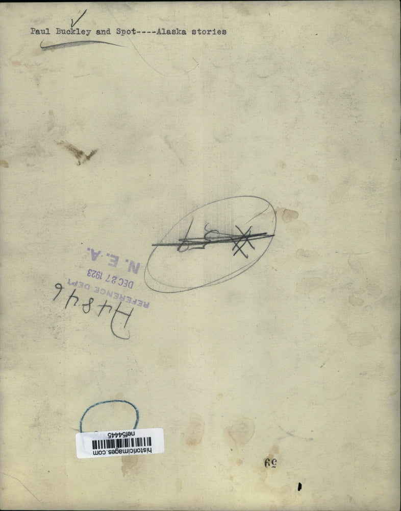 1923 Press Photo Paul Buckley & Dog Spot of Alaska - nef54445