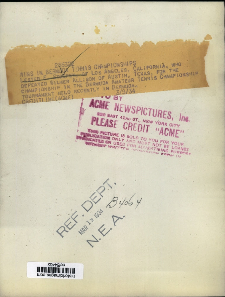 1934 Press Photo Lester E.Stiedeb wins in Bermuda Amateur Championship T