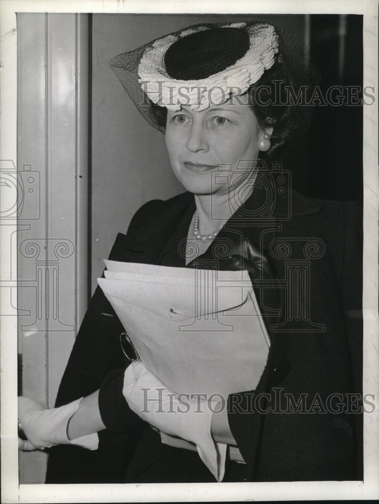 1944 Press Photo Mrs.Lois Watt witness in Charlie Chaplain MannTrial