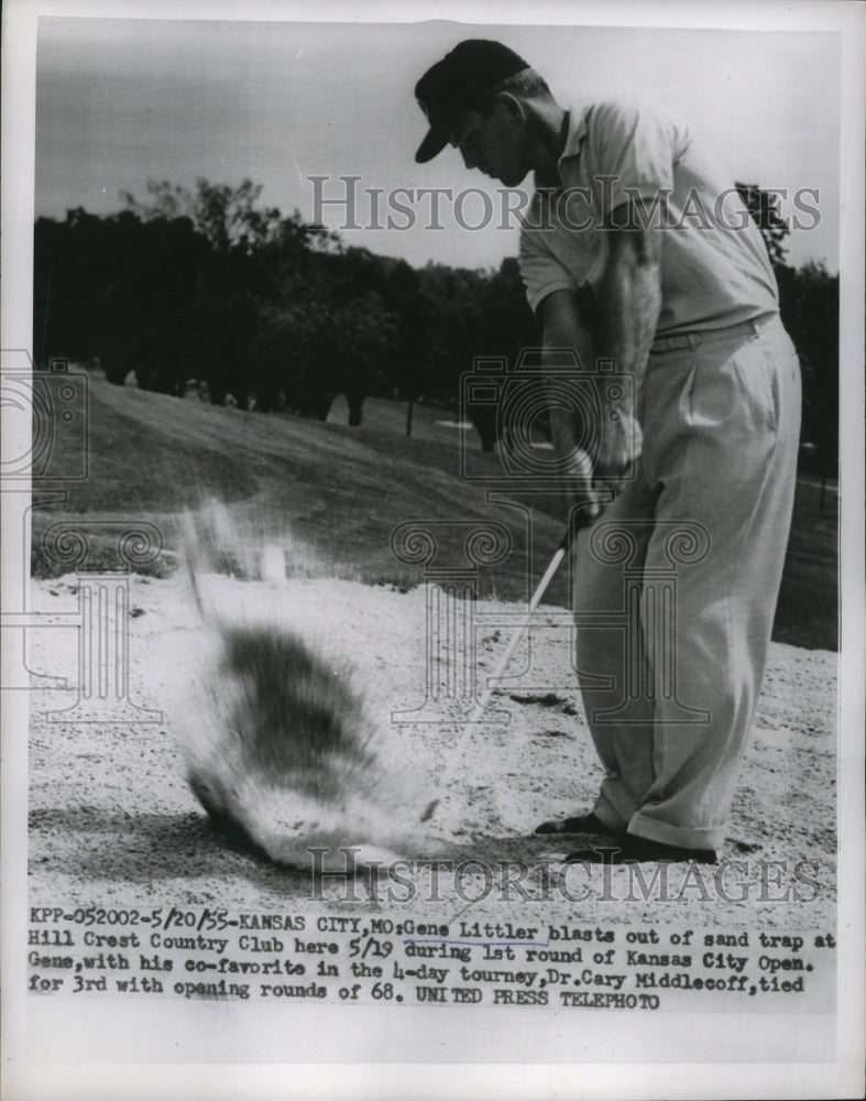 1953 Press Photo Gene Littler during 1st ground at Kansas City Open Tournament- Historic Images