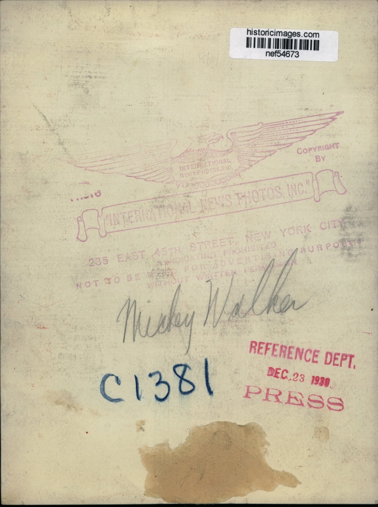 1939 Press Photo Mickey Walker - nef54673