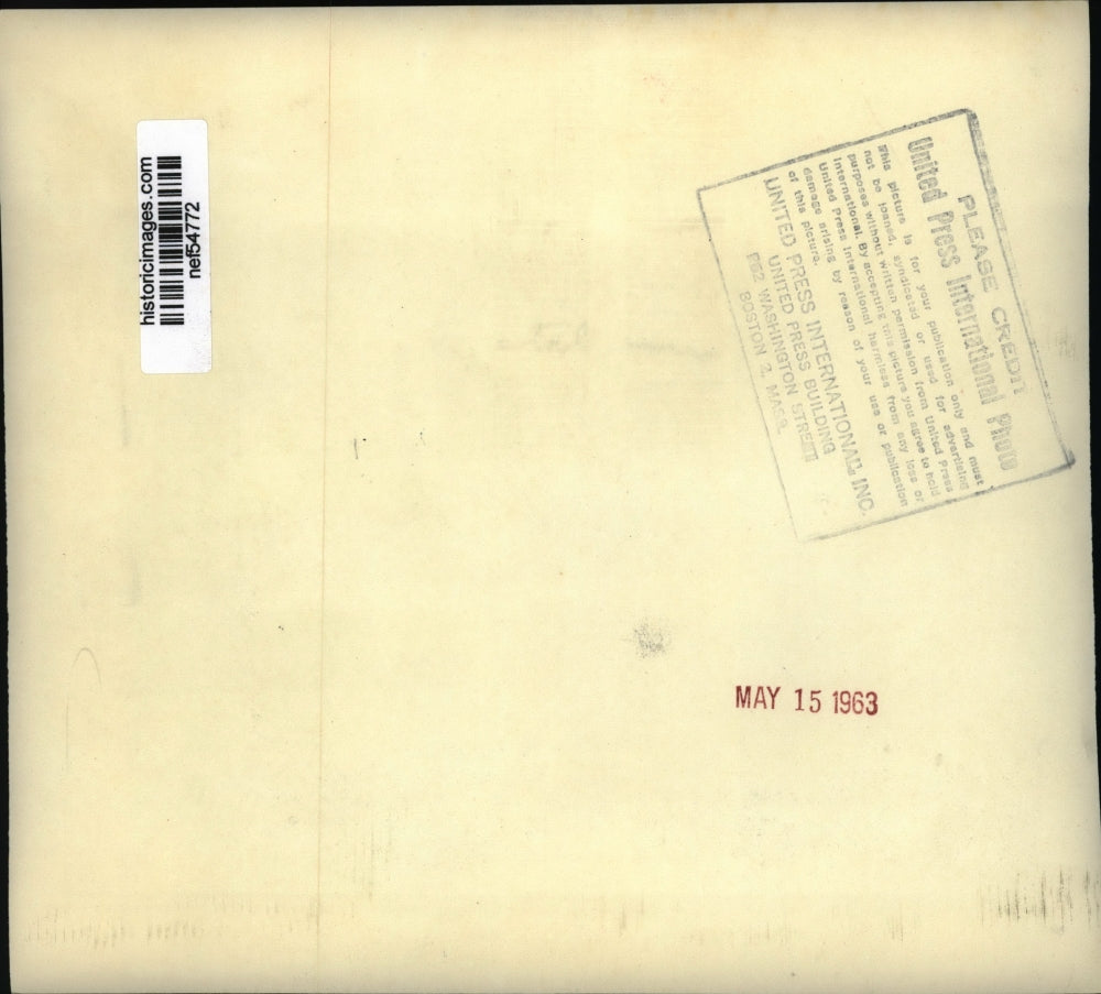 1963 Press Photo Pres Kennedy with William Saltonstall Admin of Peace Corps