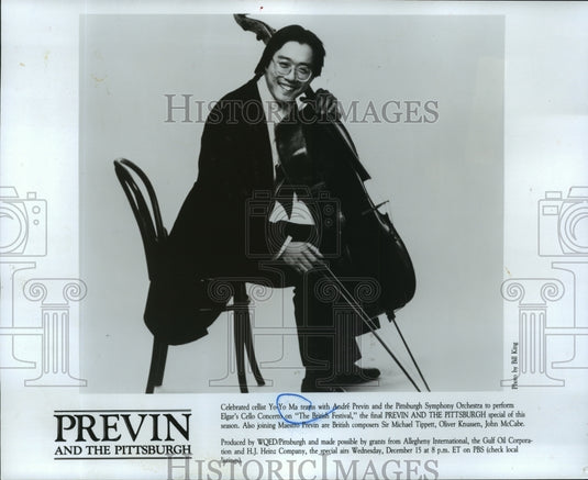 Press Photo Yo-Yo Ma Teams Andre Previn & the Pittsburgh Symphony Orchestra
