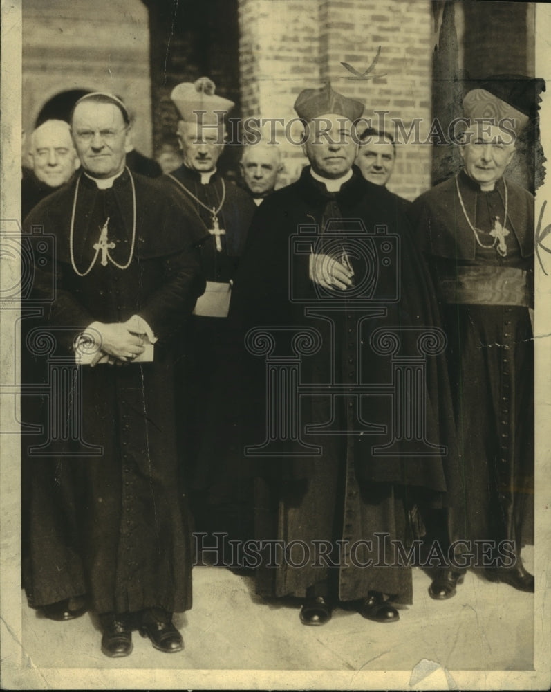 1932 Press Photo Cardinal William O'Connell with Arch.Michael J Curley
