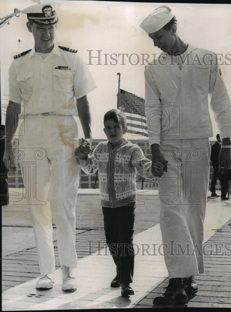 1966 Press Photo Mentally Handicapped Poster Boy Crew Member of Wasp - nef55271- Historic Images