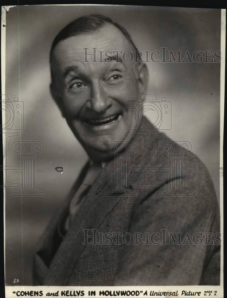 1926 Press Photo Charlie Murray, Actor in "Cohens and Kellys in Hollywood"