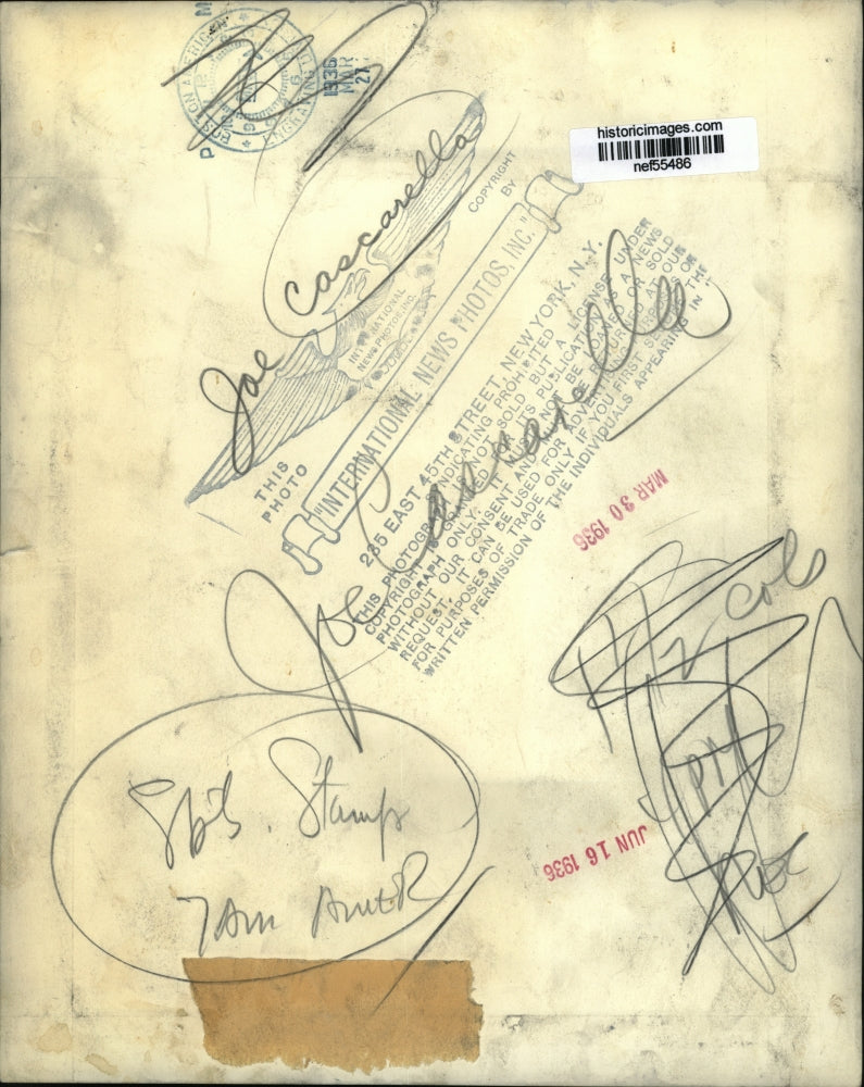 1936 Press Photo Baseball Player Joe Cascarella - nef55486