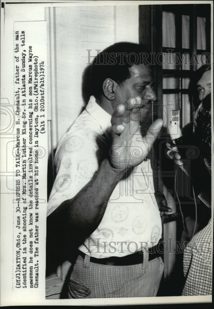 Press Photo Marcus H. Chenault, Father of Murderer Marcus Wayne Chenault, Ohio
