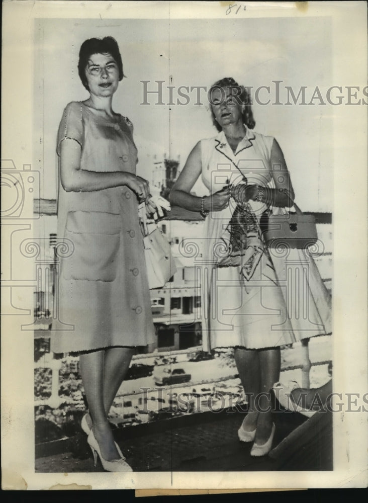1958 Press Photo Princess Soraya En Route to New York Following Stay in Bermuda