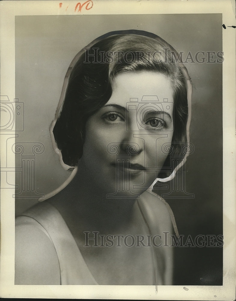 1932 Press Photo Katherine Butler Queen of Memphis Cotton Carnival - nef56387