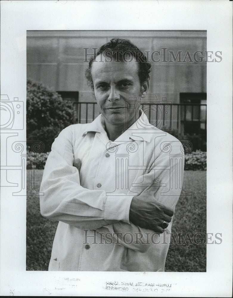 1973 Press Photo Lorin Maasel conducts the Cleveland Orchestra in Symphony Hall