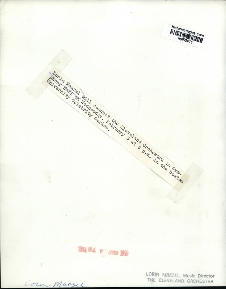 1973 Press Photo Lorin Maasel conducts the Cleveland Orchestra in Symphony Hall