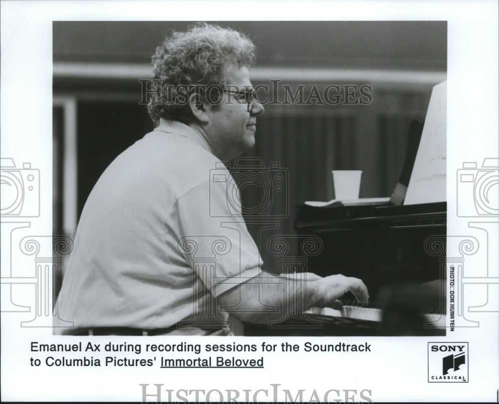 Press Photo Pianist Emanuel Ax During Recording "Immortal Beloved" - nef56801