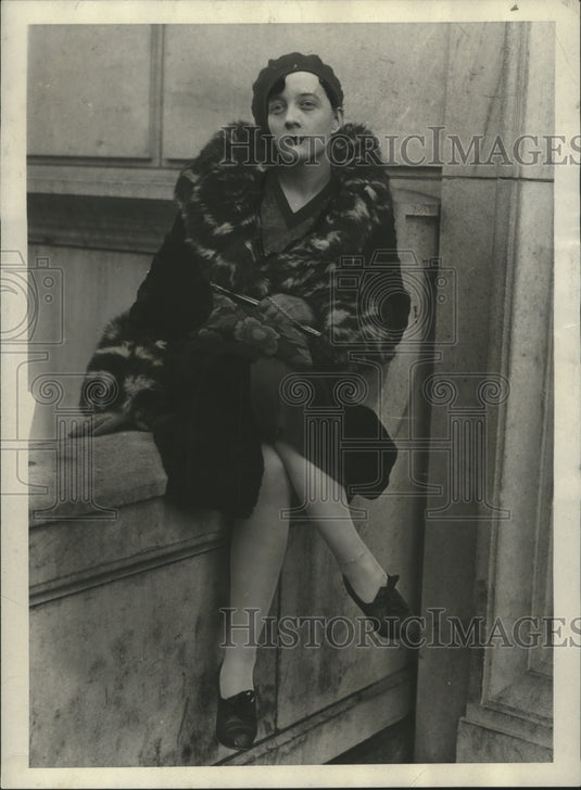 1930 Press Photo Heiress Helen Drewory at Corcoran School of Art, Washington, DC