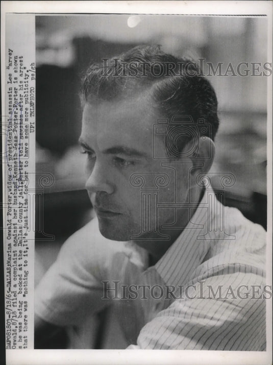 1965 Press Photo Marina Oswald Files Complaint Against Husband Kenneth Porter