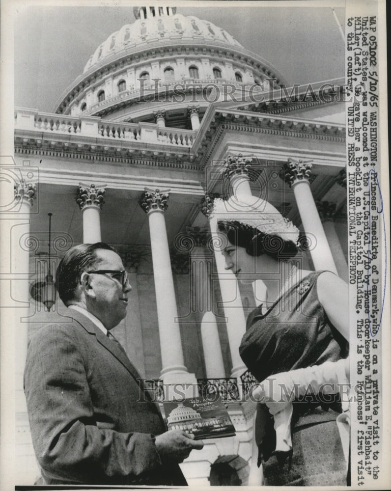 1965 Press Photo Princess Benedikte of Denmark Welcomed in Washington, DC- Historic Images