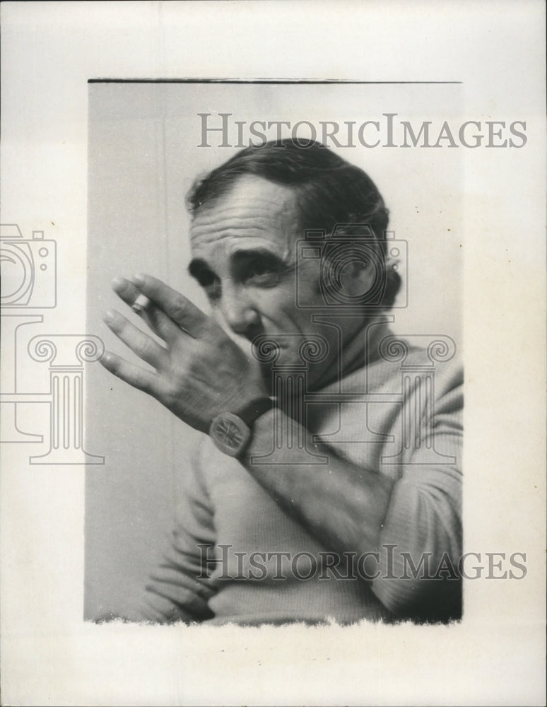 1972 Press Photo French Composer Charles Aznavour - nef57396