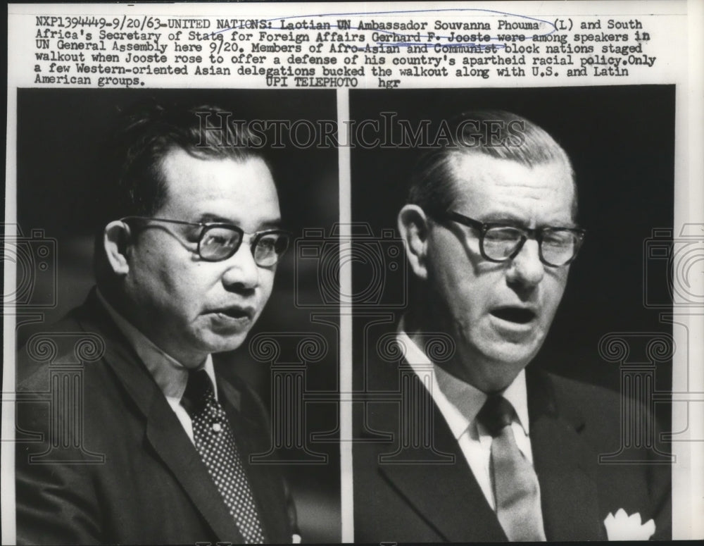 1963 Press Photo Speakers at U.N. General Assembly Here on September 20