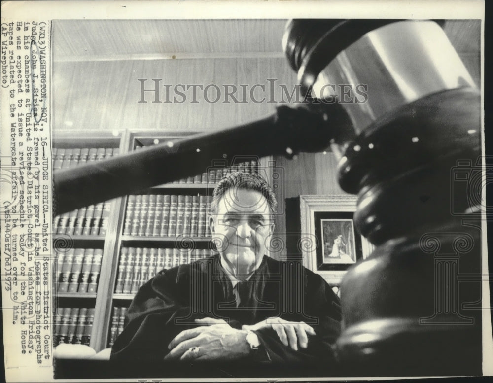 1973 Press Photo United States District Court Judge John J. Sirica, Washington