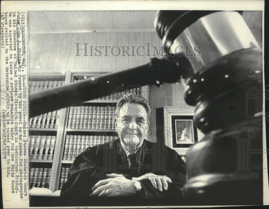 1973 Press Photo United States District Court Judge John J. Sirica, Washington