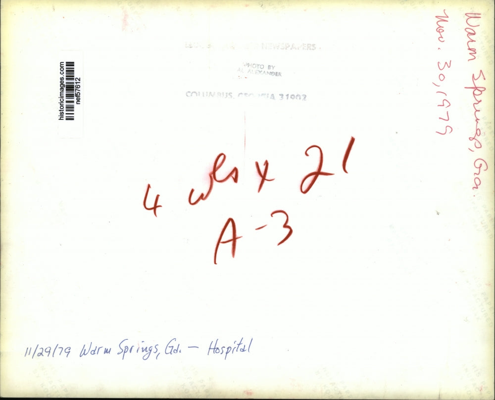 1979 Press Photo Hospital in Warm Springs, Georgia - nef57612