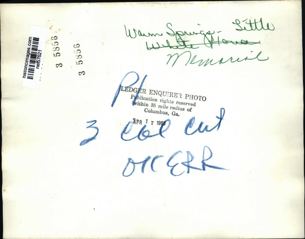 1958 Press Photo Attendees Warm Springs, Georgia Little White House Dedication