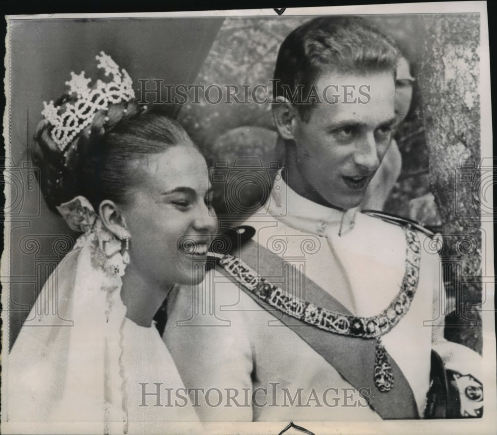 1964 Press Photo Amadeo Duke of Aosta of Italy and  Princess Claude of France- Historic Images