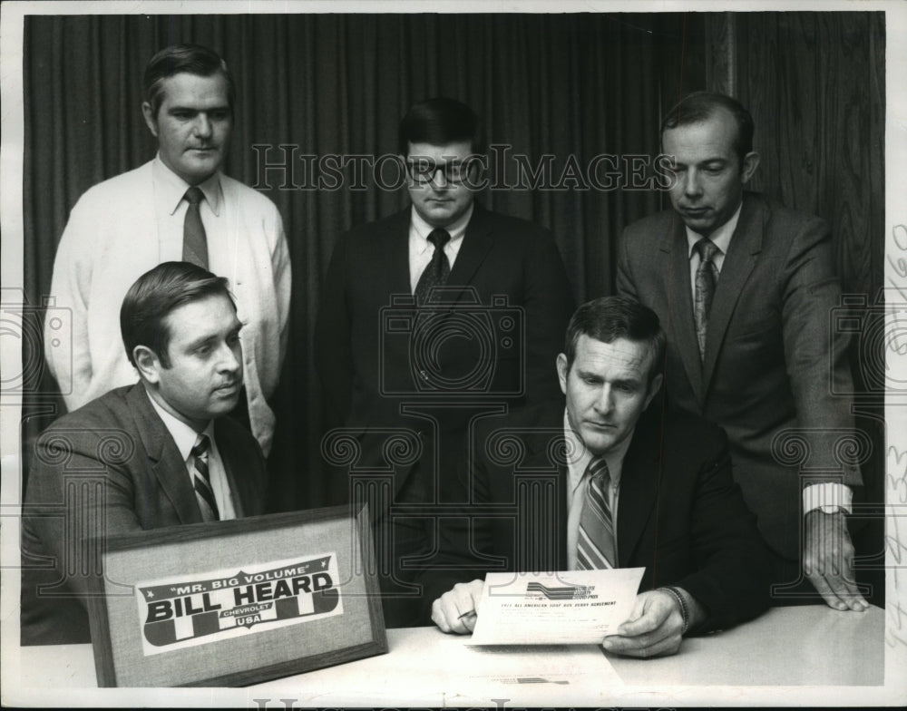 1970 Press Photo Soap Box Derby Promo with Jaycees Cars From Atlanta and Heard- Historic Images