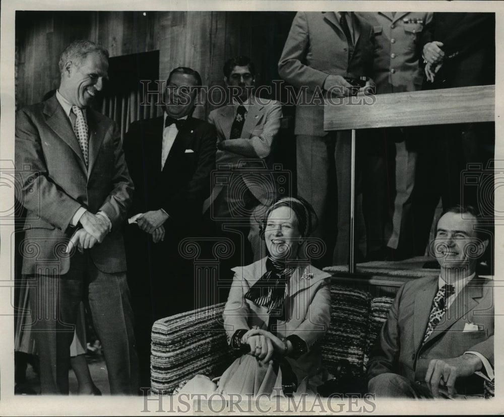 Press Photo Queen Margrethe of Denmark Visits Mayor Kevin White of Boston