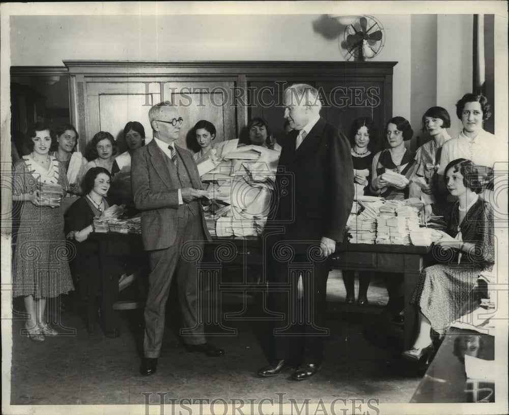 1930 Press Photo Weber, Damrosch with American Federation of Music group- Historic Images