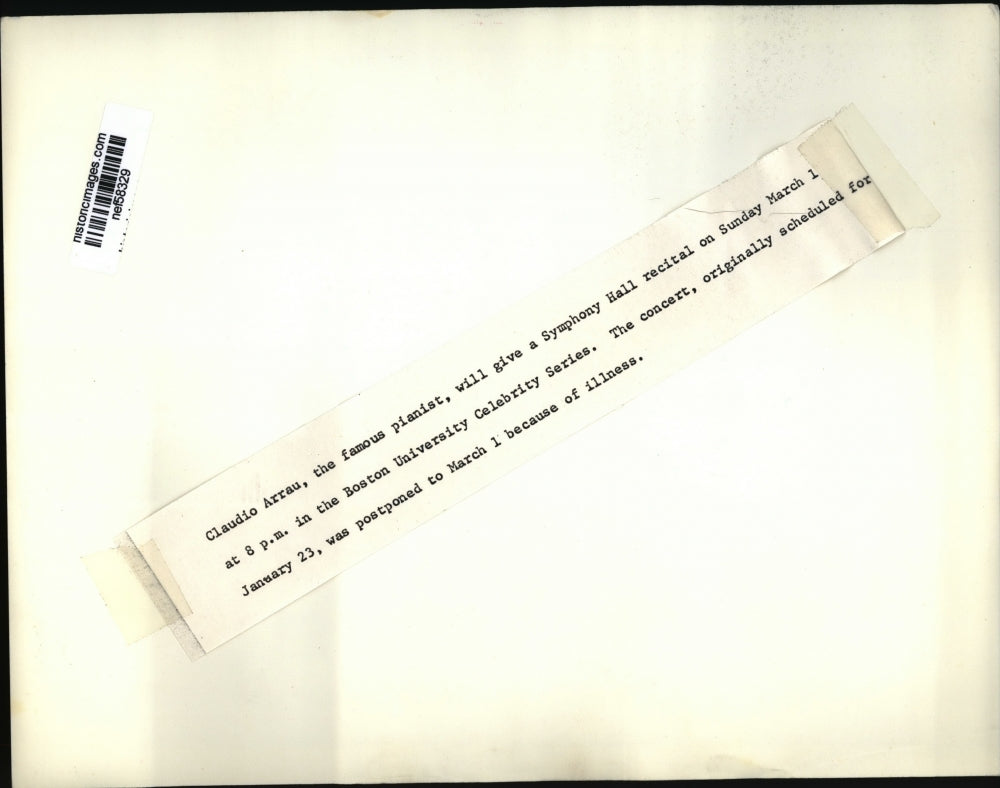 Press Photo Pianist Claudio Arrau - nef58329