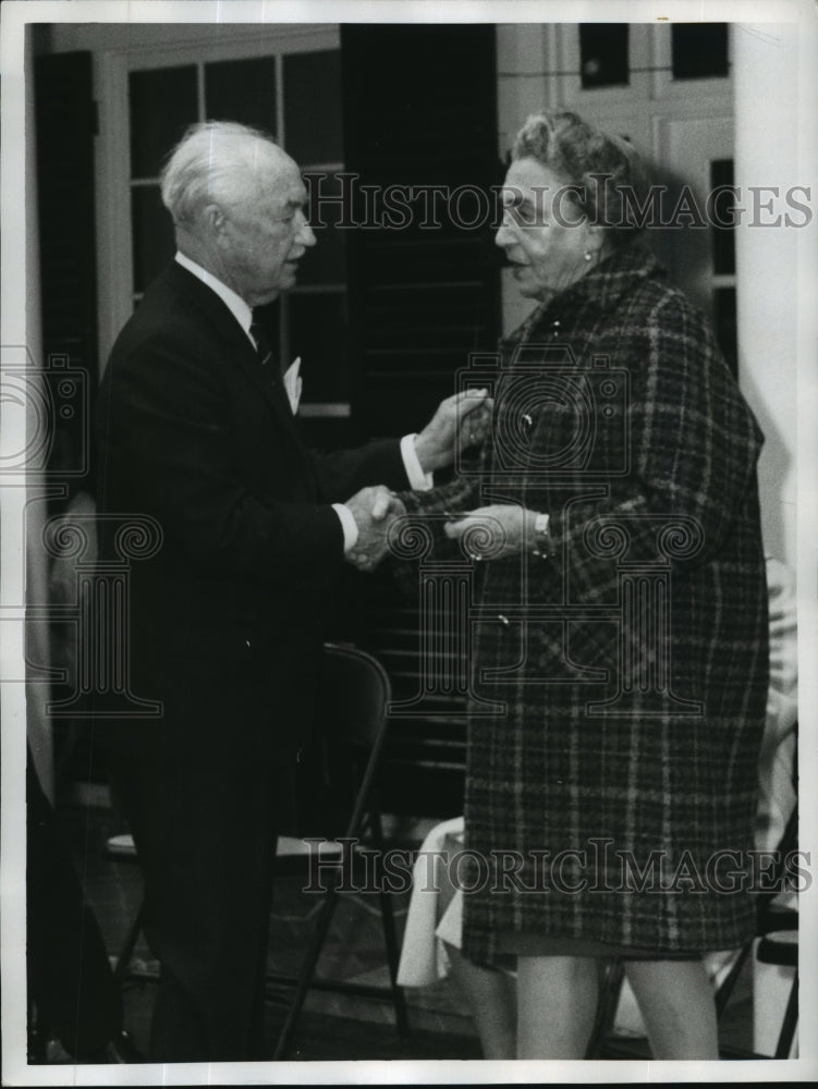 1970 Press Photo Ceremony marking 25th year of President Roosevelt's death