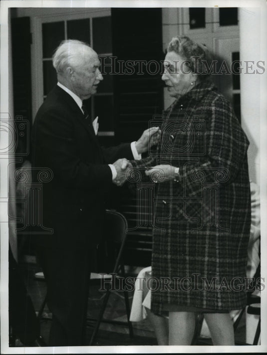 1970 Press Photo Ceremony marking 25th year of President Roosevelt's death