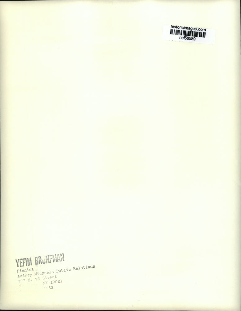 Press Photo Pianist Yefim Brunfman - nef58589