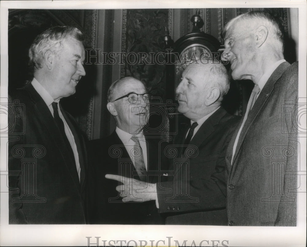 1962 Press Photo Senators John Sparkman,Bourke Hickem Looper, Richard B. Russell